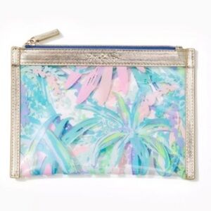 Lilly Pulitzer Printed Pouch Clear Sweet Escape NWT in package